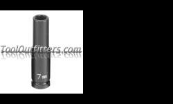 "
Grey Pneumatic 1/4 DR 7MM DP GRE907MDS 1/4"" Drive 6 Point Metric Deep Impact Socket - 7mm
Features and Benefits
Made of high quality steel (chrome-molybdenum); thorough and exact heat treatment insures the correct balance of strength and durability