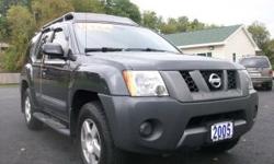 Rome PreOwned Auto Sales
2005 Nissan Xterra S 4x4 Pre-Owned
$10,900
CALL - 315-725-3933
(VEHICLE PRICE DOES NOT INCLUDE TAX, TITLE AND LICENSE)
Transmission
5-Speed Automatic
Body type
Subn
Year
2005
Condition
Used
VIN
5n1an08w95c625965
Trim
S 4x4
Engine