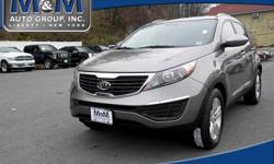 2011 Kia Sportage LX - $15,500
More Details: http://www.autoshopper.com/used-trucks/2011_Kia_Sportage_LX_Liberty_NY-48817489.htm
Click Here for 15 more photos
Miles: 51926
Engine: 4 Cylinder
Stock #: WF082A
M&M Auto Group, Inc.
845-292-3500