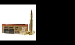 "
Federal Cartridge P270P 270 Winchester 270 Win.,130 Gr Nosler Partition V-Shok (Per 20)
Option for medium to large game. Vital-Shok is available in the world's finest big game bullets, from the unrivaled Speer Trophy Bonded Bear Claw and Nosler's latest