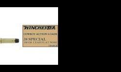 "
Winchester Ammo USA38CB 38 Special 38 Special, 158gr USA, Cowboy Loads Lead, (Per 50)
Symbol: USA38CB
Caliber: 38 Special
Bullet Weight: 158 grains
Bullet Type: Cowboy Load (Lead)
Suggested Use: Target/Range
Application: Indoor and outdoor range,