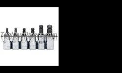"
S K Hand Tools 45963 SKT45963 3/8"" Drive Metric Long Ball Bit Socket, 3mm
Features and Benefits:
SuperKromeÂ® finish provides long life and maximum corrosion resistance
Through-hole design: simply pop the old bit out and insert a new replacement bit