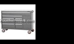 "
Mountain TBT8010A-SILVER MTNTBT8010A-SILVER 56"" 10 Drawer Bottom Cabinet -SIlver
Features and Benefits:
Ten drawer configuration
Heavy duty 18 gauge steel construction
Extreme duty 6" X 2â shockproof casters
Full extension ball-bearing drawer slides