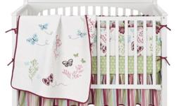 Alexis Garden 4pc Crib Bedding by NoJo Best Deals !
Alexis Garden 4pc Crib Bedding by NoJo
Â Best Deals !
Product Details :
The Alexis Garden baby bedding includes fitted sheets, a bumper and a comforter with a delicate garden scene. The embroidered