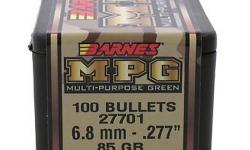 Barnes MPG (Multi-Purpose Green)- Caliber: 6.8mm (.277")- Grain: 85- Bullet: MPG Flat Base- Per 100
Manufacturer: Barnes Bullets
Model: 27701
Condition: New
Price: $25.51
Availability: In Stock
Source: