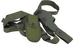 This harness is fully adjustable; it fits up to 48" chest. Ambidextrous in design it converts the hip holster to shoulder holster.For use with the UM84III Holster.Olive DrabSpecs: Color: Olive Drab
Manufacturer: Bianchi
Model: 14566
Condition: New