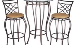 Bistro Set: Galaxy 3-piece. Bistro Set - Bronze Best Deals !
Bistro Set: Galaxy 3-piece. Bistro Set - Bronze
Â Best Deals !
Product Details :
Find table sets at Target.com! Dine, drink and entertain with this stylish, sleek bistro table set. The metal