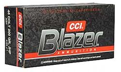 CCI Blazer 45LC 200Gr Jacketed Hollow Point 50 Rounds. If raising ammunition prices have made it economically impossible for you to spend quality time at the range or in the field. The Blazer line of ammunition from CCI may be just for you. Blazer