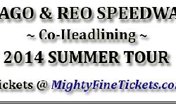 Chicago & REO Speedwagon Tour in Saratoga Springs, NY
Summer Tour Concert at the Performing Arts Center on August 19, 2014
Chicago & REO Speedwagon will arrive for a concert in Saratoga Springs, New York on Tuesday, August 19, 2014. The Saratoga Springs