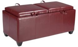 Crimson Red Office Star Storage Ottoman Best Deals !
Crimson Red Office Star Storage Ottoman
Â Best Deals !
Product Details :
Features: Storage, Removable Cover. Frame Material: Hardwood. Leg Material: Wood. Wood Finish: Espresso. Textile Material: 100 %