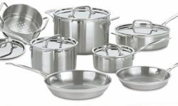 ï»¿ï»¿ï»¿
Cuisinart MCP-12 MultiClad Pro Stainless Steel 12-Piece Cookware Set
More Pictures
Lowest Price
Click Here For Lastest Price !
Technical Detail :
Includes 1-1/2- and 3-quart saucepans; 8- and 10-inch skillets; 3-1/2-quart saute pan; 8-quart stockpot;