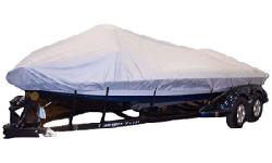 Semi Custom Boat Cover - V-Hull FishingFeatures: 600x600 Denier custom-grade polyester Trailering straps included Rope in hemline for maximum tightness Motor hood included for all outboard models 5 year limited warranty Length: 16'6" Width: 82"