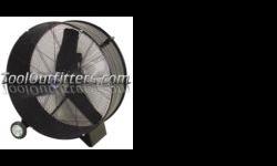 "
FASCO MVB36D FASMVB36D Direct Drive Portable Fan Blower
Features and Benefits
Housing is made with a 24 gage sturdy steel
1/3 Horse power totally enclosed motor
Two 8" semi pneumatic wheels, and two handles for easy movement
Provides sturdy construction