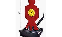 The Body Shot Target, 9mm / 30-06 High CaliberFeatures:- Bounce back gallery style reaction to bullet strikes- Sturdy steel construction built to handle thousands of rounds- Large stable target base with downward deflectine plate- Body shaped targets are