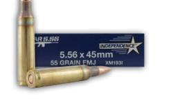 5.56x45mm ammo for your AR-15 is now available through Independence! Independence, owned and operated by ATK, contracted with IMI (Israel Military Industries) to produce additional 5.56x45mm to help bridge the gap with the current shortage. IMI is