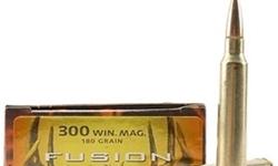 Federal Fusion Ammunition, 300 Winchester Magnum, 180Gr Fusion - 20 Rounds. Fusion technology allowed us to drastically change the way deer ammunition was seen. Before Fusion, there was a big gap in performance between the economically and Premium loads