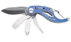 Curve Mini Tool - BlueKey Features Fits on keychains Integrated bottle openerProduct Description:The Gerber Curve Mini Tool is the beer-opening mini tool. In addition to having five tool components the Gerber Curve hooks to your keychain and has a
