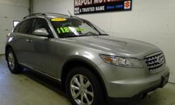 Napoli Nissan
For the best deal on this vehicle,
call Marci Lynn in the Internet Dept on 203-551-9622
Click Here to View All Photos (20)
2008 Infiniti FX35 Pre-Owned
Price: Call for Price
Interior Color: Graphite
Mileage: 43865
Exterior Color: Diamond