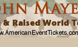 Â 
John Mayer World Tour dates. Tickets are on sale now.
View All John Mayer World Tour & Festival Tickets
Click the blue city link below to see tickets available for that city.
Sept. 5 -- Raleigh, NC (Time Warner Cable Music Pavilion at Walnut Creek)