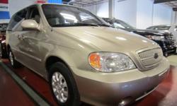 Napoli Suzuki
For the best deal on this vehicle,
call Marci Lynn in the Internet Dept on 203-551-9644
Click Here to View All Photos (20)
2005 Kia Sedona LX Pre-Owned
Price: Call for Price
Stock No: 5355F
Exterior Color: Beige
Engine: 6 Cyl.6
Model: Sedona