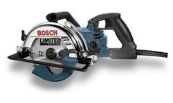 The Bosch 7-1/ 4-inch worm drive construction saw is driven by a powerful 15 amp all ball-bearing motor that tears through even the toughest jobs. It boasts a worm drive gear train with a left side blade design, and a helpful anti-snag lower guard to