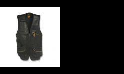 "
Browning 3050309903 Master-Lite Shooting Vest, Black Large
Browning Master-Lite Leather Patch Vest - Black
Features:
- Full-length leather shooting patch
- 100% cotton body construction
- Mesh sides for ventilation
- Two-way front zipper
- Four large