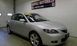 Napoli Nissan
For the best deal on this vehicle,
call Marci Lynn in the Internet Dept on 203-551-9622
Click Here to View All Photos (20)
2009 Mazda MAZDA3 Pre-Owned
Price: Call for Price
Interior Color: Black
Body type: Sedan
Model: MAZDA3
Make: Mazda