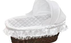 Moses Basket: Badger Basket Cherry Wicker Moses Basket with White Best Deals !
Moses Basket: Badger Basket Cherry Wicker Moses Basket with White
Â Best Deals !
Product Details :
Find bassinets and cradles ? Badger basket's wicker moses basket creates a