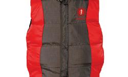 Integrity Flotation Vest - XX-LargeModel Number: MV3224 Comfortable and warm for the cool weather, Mustang Survival's MV3224 Integrityâ¢ Flotation Vest has large armholes and is waist-length to promote high-movement and layering over other clothing. Its