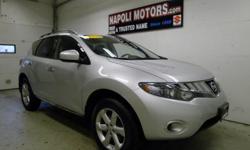 Napoli Nissan
For the best deal on this vehicle,
call Marci Lynn in the Internet Dept on 203-551-9622
Click Here to View All Photos (20)
2009 Nissan Murano Pre-Owned
Price: Call for Price
Mileage: 26444
VIN: JN8AZ18W59W136485
Transmission: Cont. Variable