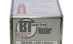 Nosler Ballistic Tip Varmint Lead Free BulletsSpecifications:- Caliber: 20 (.204")- Grain: 32- Bullet: Spitzer, Ballistic Tip Varmint- Lead Free- Per 100
Manufacturer: Nosler
Model: 45140
Condition: New
Price: $18.48
Availability: In Stock
Source: