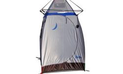 The Tepee, the camping industry's first fully equipped portable outhouse by Paha Que', provides a "common sense" evolution in campsite restroom and shower facilities. Featuring 67" vertical walls, floor measurements of 54" x 54", and a peak that reaches