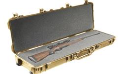 Protector 1750 Double Long Gun CaseFeatures:- Watertight, crushproof, and dust proof - Easy open Double Throw latches - Open cell core with solid wall design - strong, light weight - O-ring seal - Automatic Pressure Equalization Valve - Fold down handles