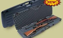 With a rugged look and solid protection, this case holds two rifles with high-mount 50mm scopes or two shotguns with accessories. SE Series cases feature contoured recessed latches, padlock tabs for added security and strong, rigid ribbed construction.