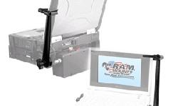 RAM screen support with spring loaded keeper; this allows it to travel smoothly with the screen through numerous viewing angles. Stores easily when not in use. Dimensions:Total Length: 8.75"Point Pivot to the end: 8" Material: High Stength Composite
