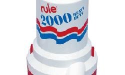 Rule 2000Non-Automatic 24VEngineered to commercial standards. The Rule 2000 is the best selling high capacity submersible bilge pump in the world. 1-1â8" (28.6mm) discharge outlet. 24 Volts DC .Voltage:24 (Vdc)Amp Draw:4 (amp)Fuse Size:7.5 (amp)Height:152