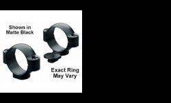 "
Leupold 49908 Standard 1"" Extension Rings Low Black
Extension Rings allow you to shorten or lengthen your ring spacing on rifles. A common application is on firearms with long actions, where the normal 4-inch ring spacing is not possible. But whether