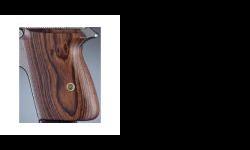 "
Hogue 02610 Walther PPK Grips Kingwood
Hogue Fancy Hardwood grips are some of the finest grips available. They are precision inletted on modern computerized machinery, then hand finished on actual factory frames to assure proper fit. Grips are
