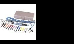 "
OTC 3569 OTC3569 14 Piece Terminal Test Kit with Circuit Tester
Features and Benefits:
14 piece standard terminal adapter set for the popular Packard Weather Pack, Metri-Pack, and Micro-Pack style connectors
Terminal adapters have flexible joints that