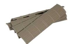 Tapco Intrafuse Picatinny Rail Panels 5-Pack Dark Earth. Designed for use on any mil-spec Picatinny rail, Rail Panel Covers are sold in packs of five to give you more options. To prevent damage to the rails or injuries to the user's hands, the unused
