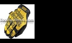 "
Mechanix Wear MG-01-011 MECMG-01-011 The OriginalÂ® Glove, Yellow, X-Large
Features and Benefits:
The Clarino Synthetic Leather palm and fingertips extends the life of the glove
Thermal Plastic Rubber hook and loop cuff closure and two-way stretch