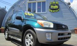 Napoli Suzuki
For the best deal on this vehicle,
call Marci Lynn in the Internet Dept on 203-551-9644
Click Here to View All Photos (20)
2002 Toyota RAV4 Pre-Owned
Price: Call for Price
Interior Color: Gray
Model: RAV4
Year: 2002
Make: Toyota
Body type: