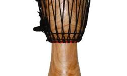 Tycoon Percussion's Numu Series African rope-tuned Djembes are constructed of a single piece of African Hardwood. This drum features a hand-picked premium quality Goatskin head for powerful bass tones and cracking, high slap sounds. Extra strong 5 mm