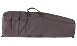 Uncle Mike's Tactical Rifle Case with 3 Pockets 33" - Black. Heavy duty case designed specifically to carry rifles with an overall length of 33" or less. Case opens at end to insert gun barrel first. Three magazine pockets covered with three hook and loop