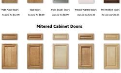 Replace your old worn out kitchen cabinet doors with new high quality unfinished cabinet doors.
Large selection of custom crafted cabinet doors.
Most kitchen remodeling project that involve new cabinets can at the fastest take several weeks to complete to