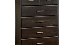 Versa 5 Drawer Chest - Ebony Best Deals !
Versa 5 Drawer Chest - Ebony
Â Best Deals !
Product Details :
Add a touch of modern style to your bedroom with the ebony 5-drawer chest from Versa. It is part of the Versa bedroom set but it also looks great on its