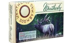 Weatherby Hunting 300 WBY MAG, 150Gr Nosler Partition, 20 Rounds. Weatherby ammunition offers a variety of premium grade bullets that are carefully selected for specific hunting applications. To meet varying needs, Weatherby proudly loads the Nosler