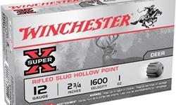 Winchester Super-X Rifled Slug 12Ga 2.75", 1oz Slug, 5-Rounds. For superior slug performance, you can't beat the stopping power of Winchester Super X slugs. Specifically designed to deliver maximum accuracy and tremendous energy deposit in shotguns with
