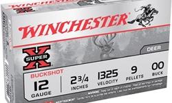 Winchester Super X 12Ga 2.75", 00 Buck, 5-Rounds. Winchester Super-X buckshot leads the industry in setting the high performance standards for buckshot performance. Winchester advanced aerodynamically designed gives you a supreme accuracy and target