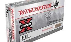 Winchester SuperX, 303 British, 180Gr Power-Point, 20 Rounds. Super-X is made using precise manufacturing processes and the highest quality components to provide consistent, dependable performance that generations of shooters continue to rely upon. The